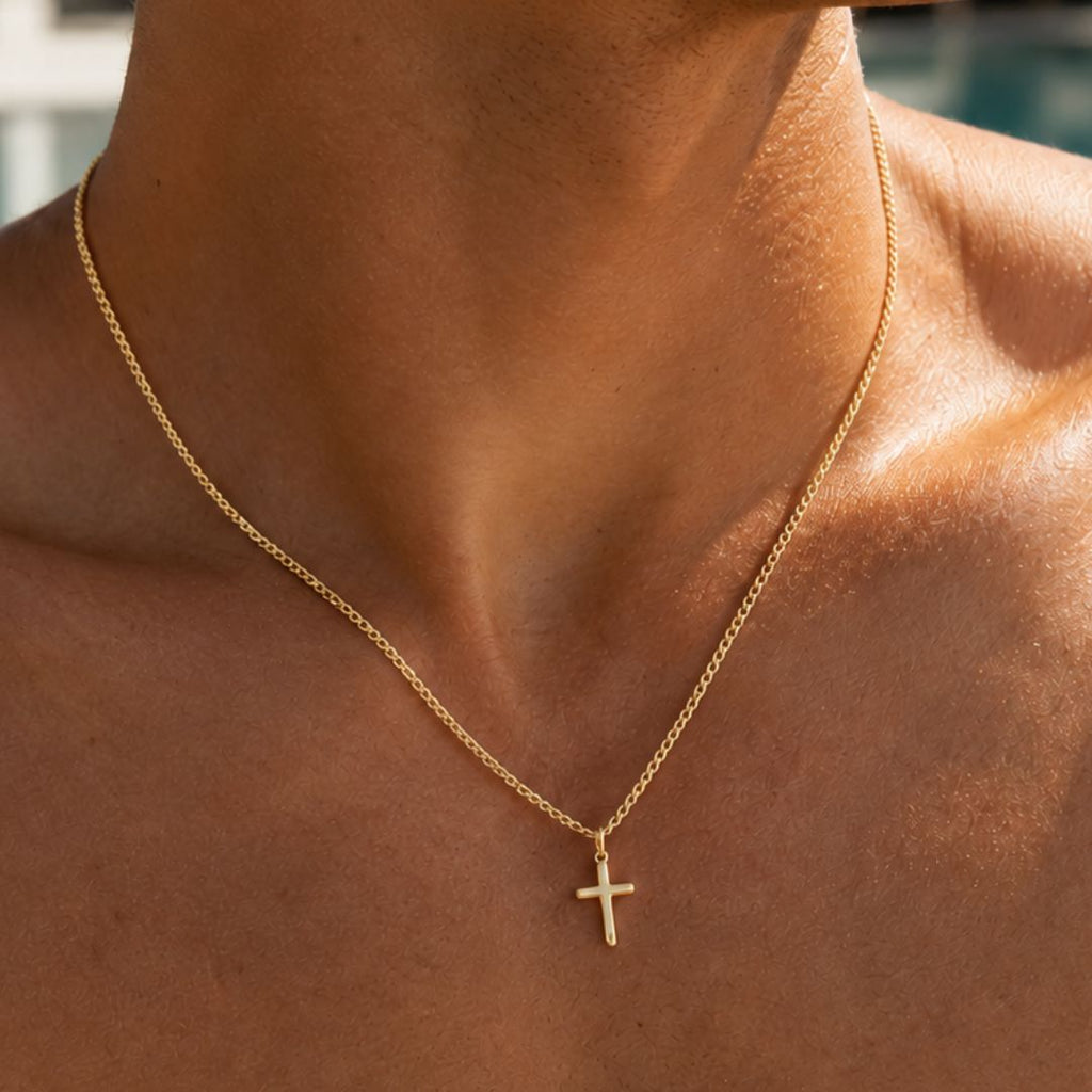 Cross necklace Gold