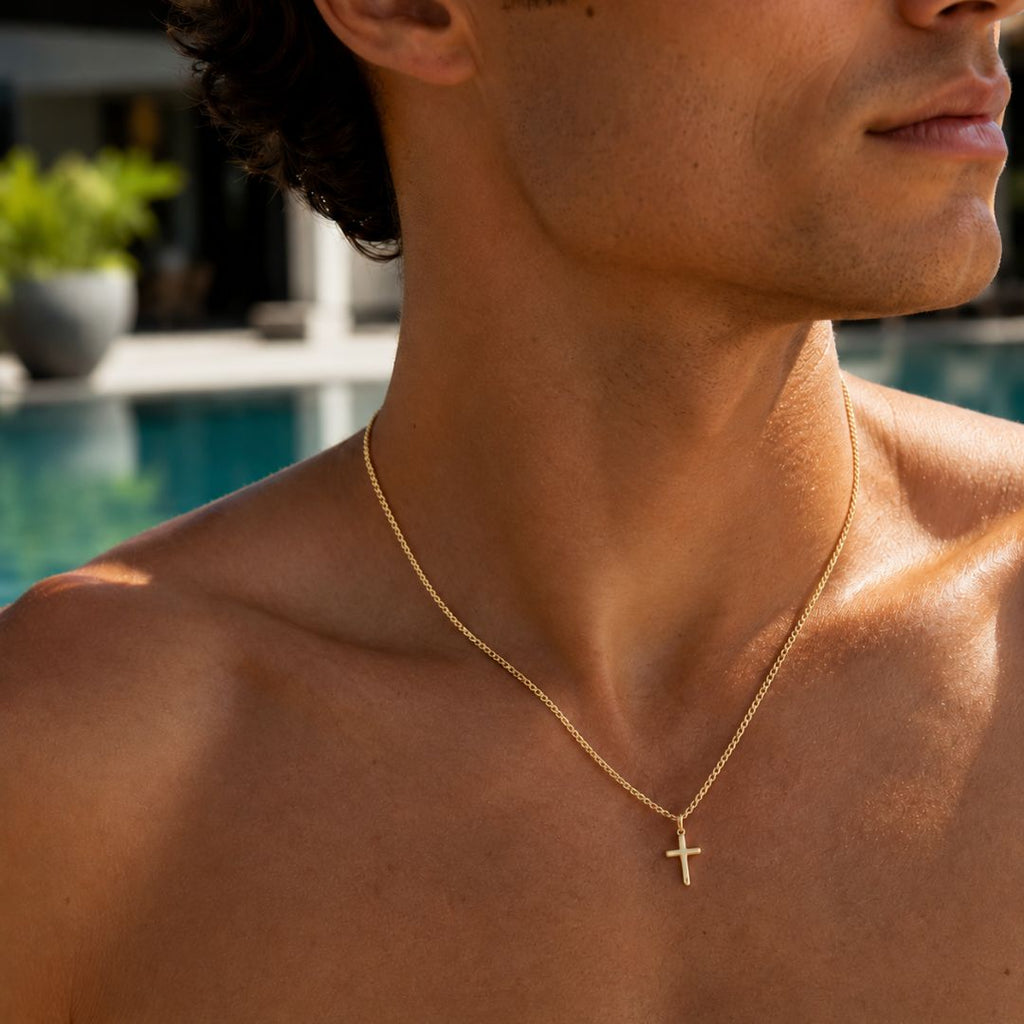 Cross necklace Gold