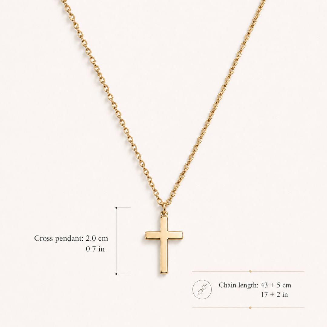 Cross necklace Gold