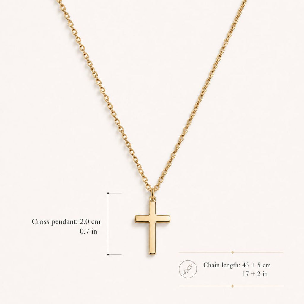 Cross necklace Gold