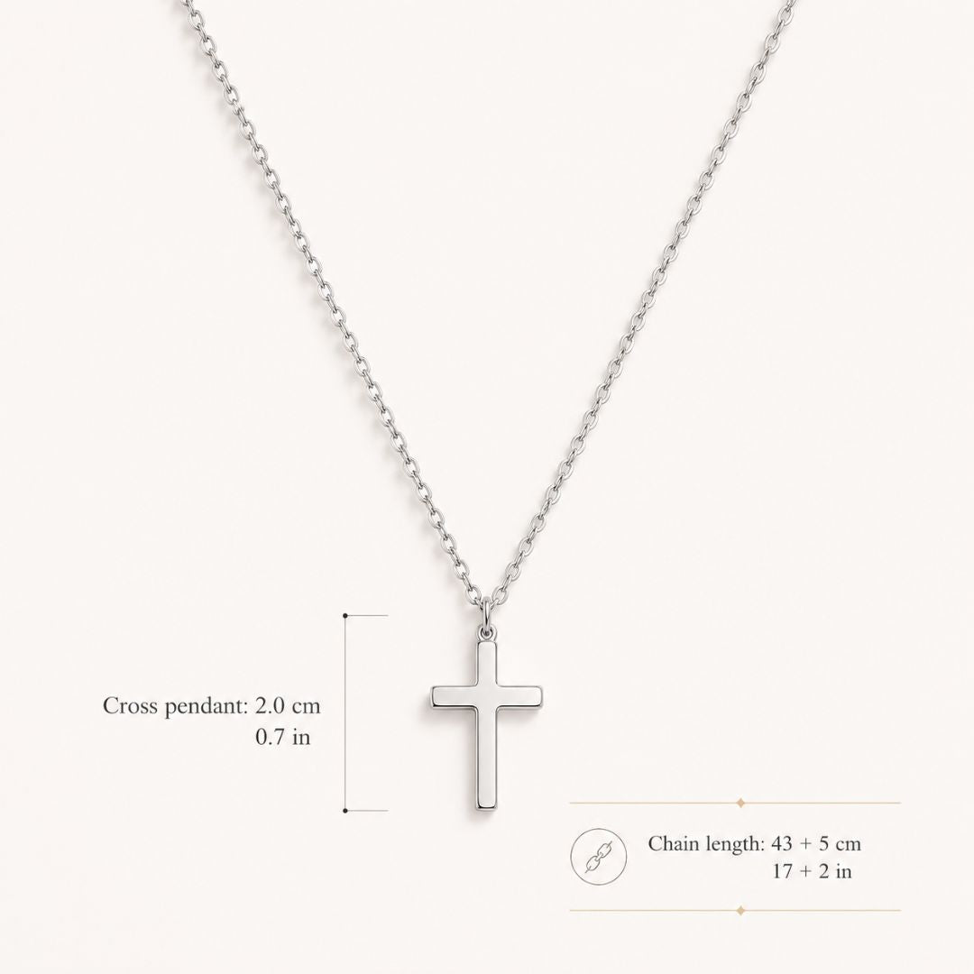 Cross necklace Silver