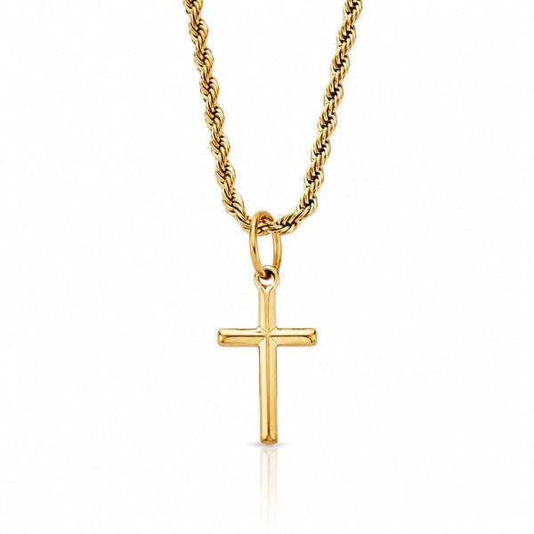 Cross Pendant Necklace Gold