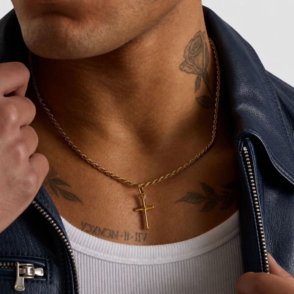 Cross Pendant Necklace Gold