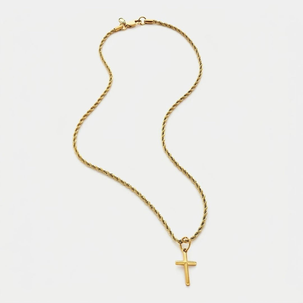 Cross Pendant Necklace Gold