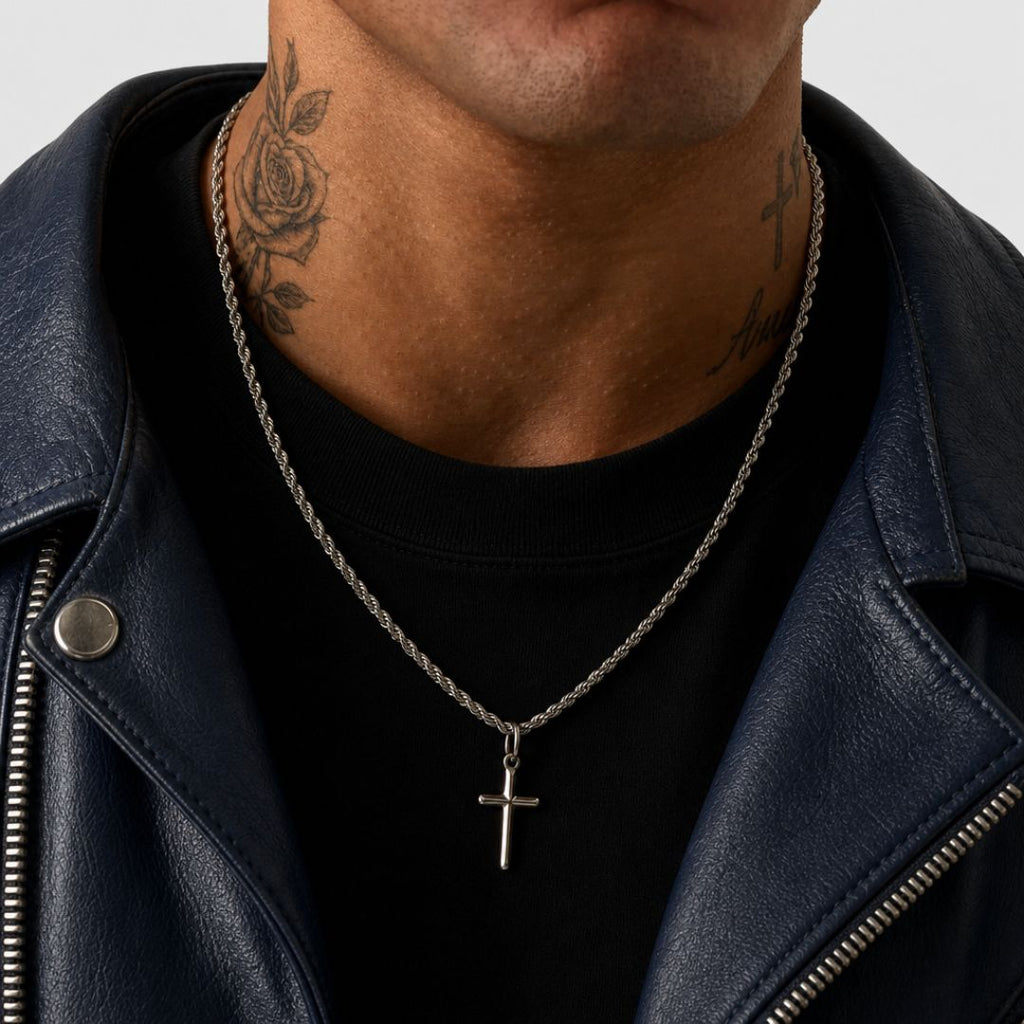 Cross Pendant Necklace Silver