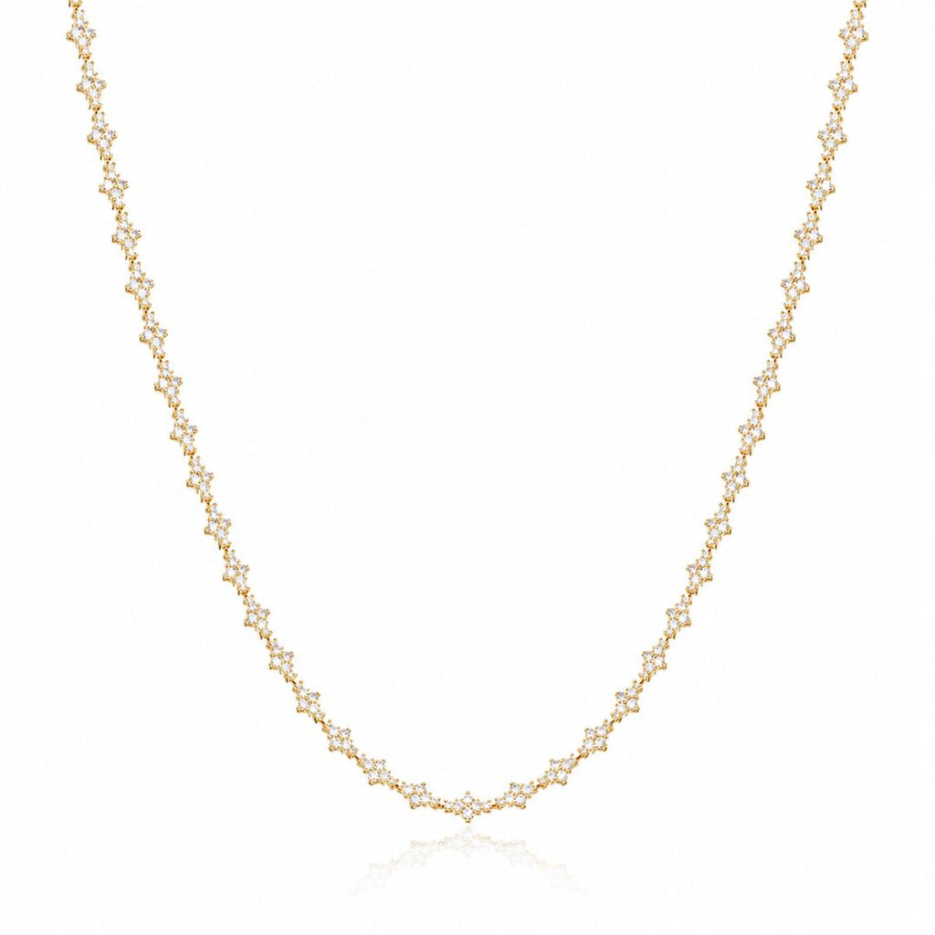 Crystal Cut Chain 6mm Gold