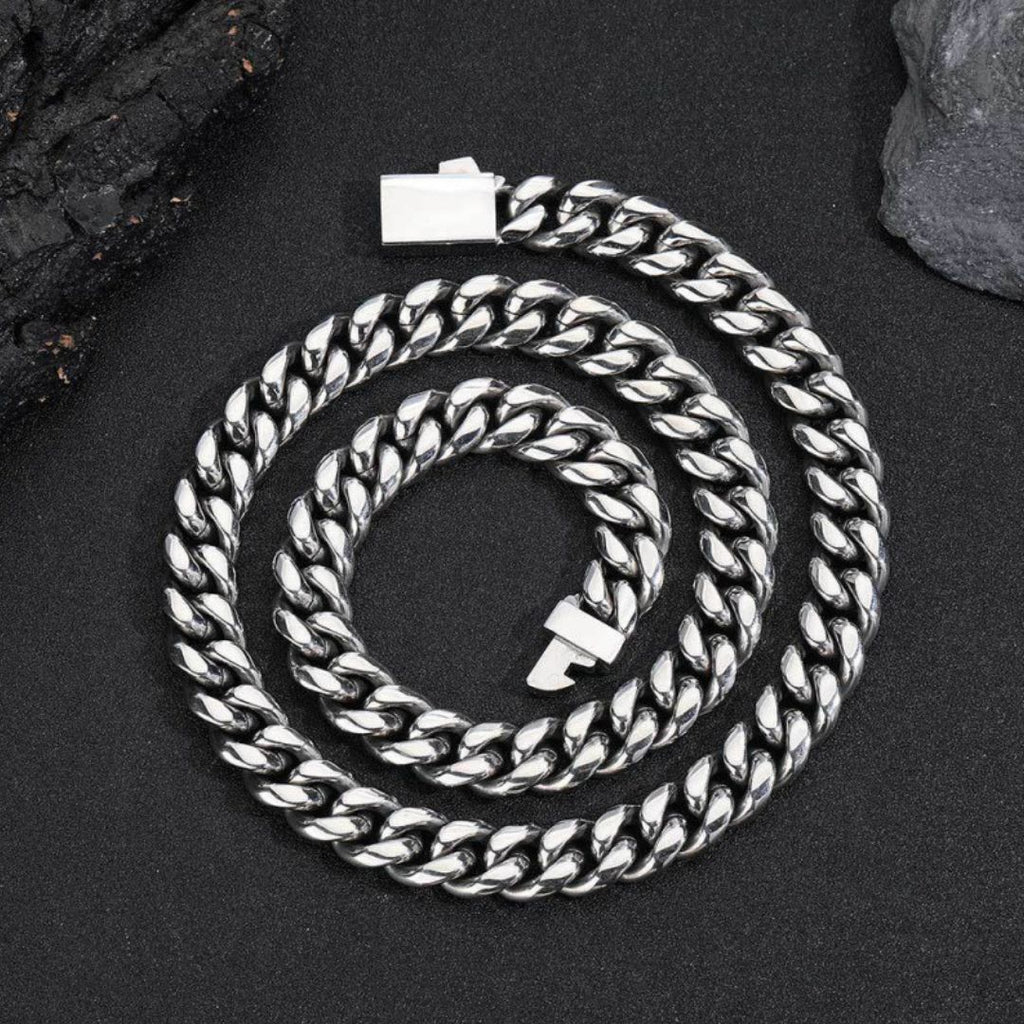 Cuban chain 8mm Silver