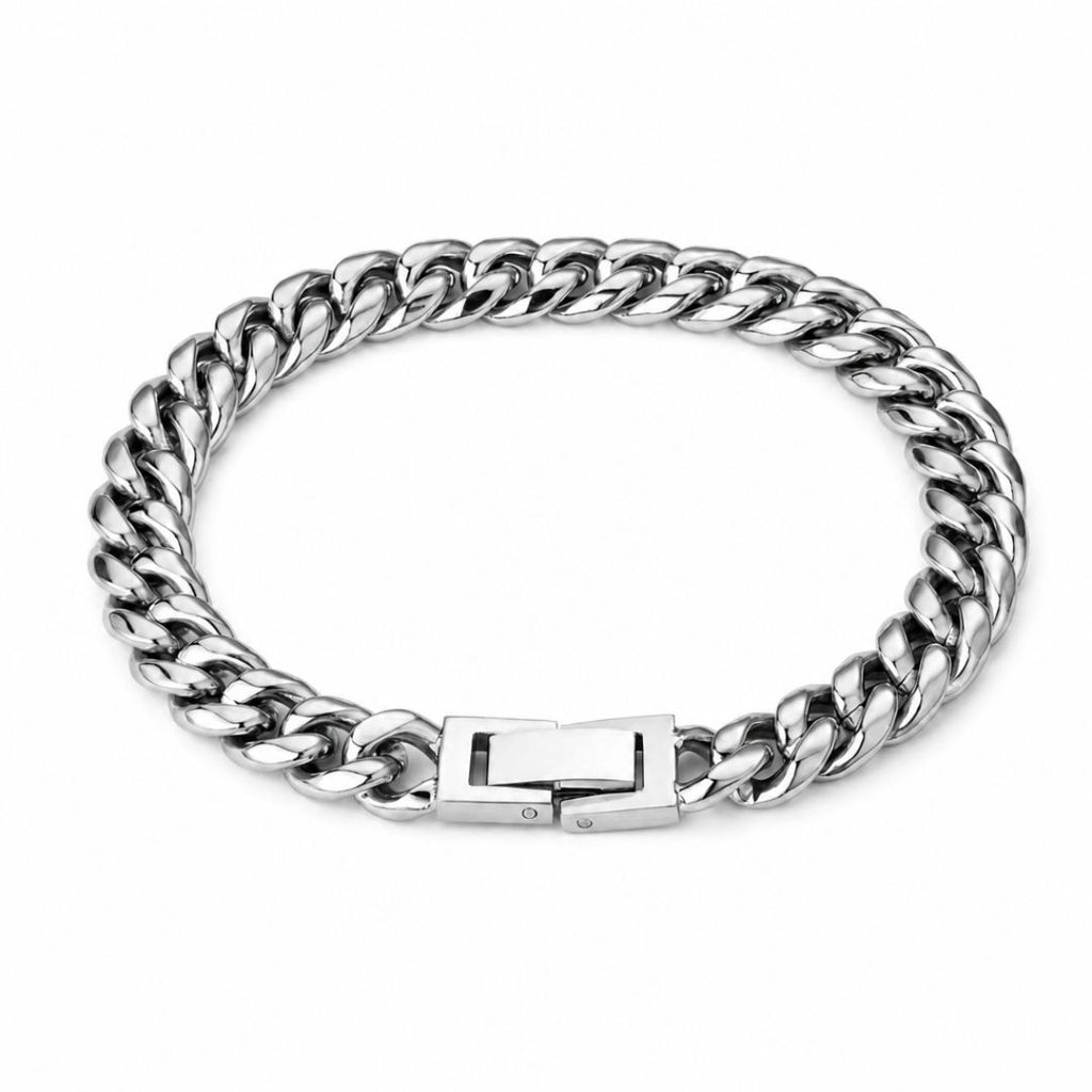 Cuban link bracelet 8mm Silver