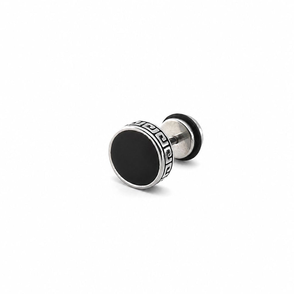 Greek Stud Earrings Silver