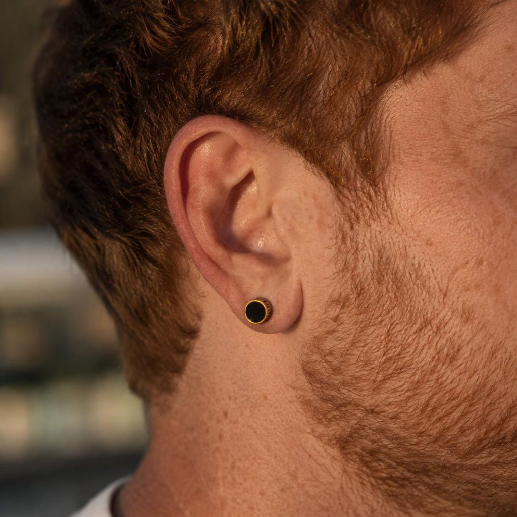 Greek Stud Earrings Gold