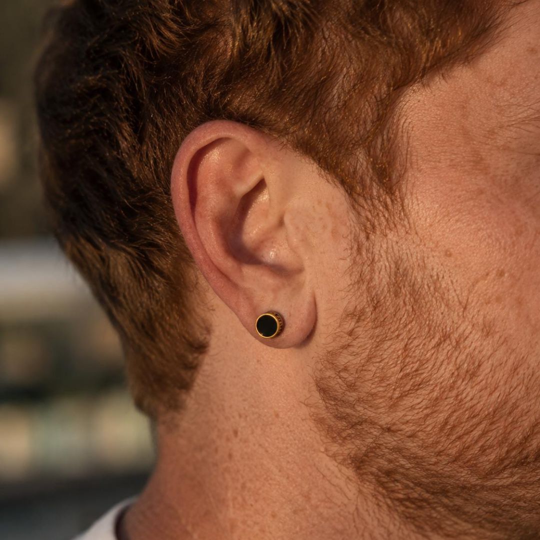 Greek Stud Earrings Gold