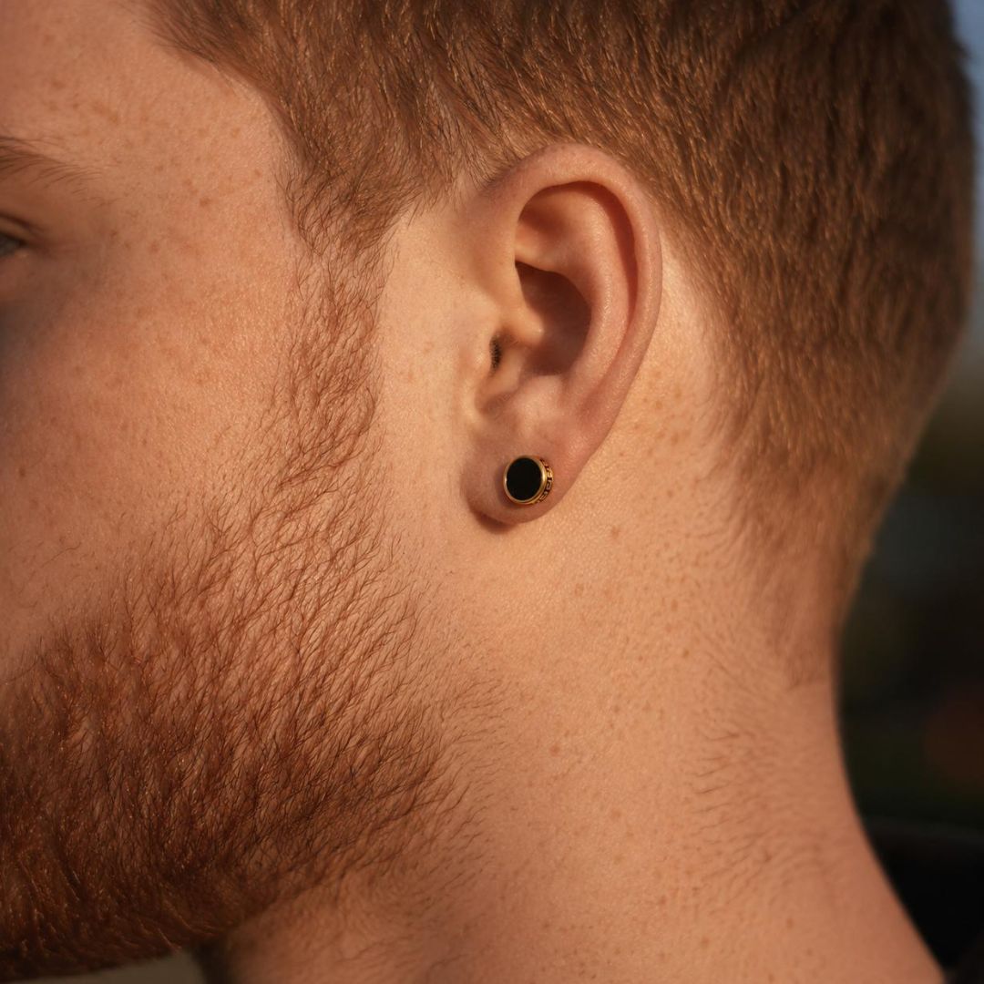 Greek Stud Earrings Gold