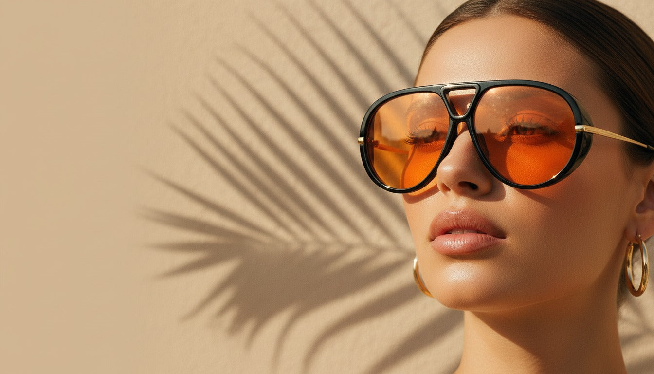 Vesper Cancun aviator — golden hour close-up