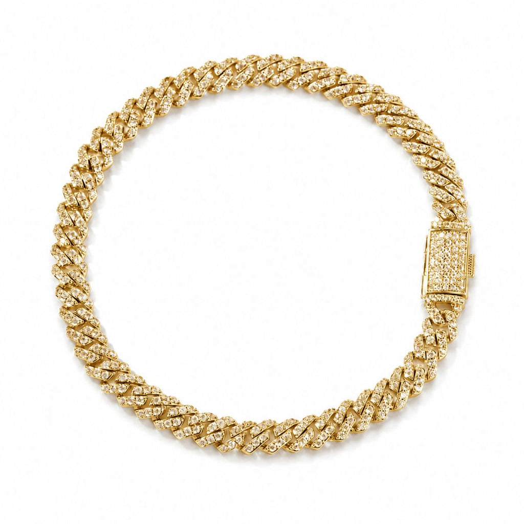 Iced Cuban Link Bracelet 6mm Gold