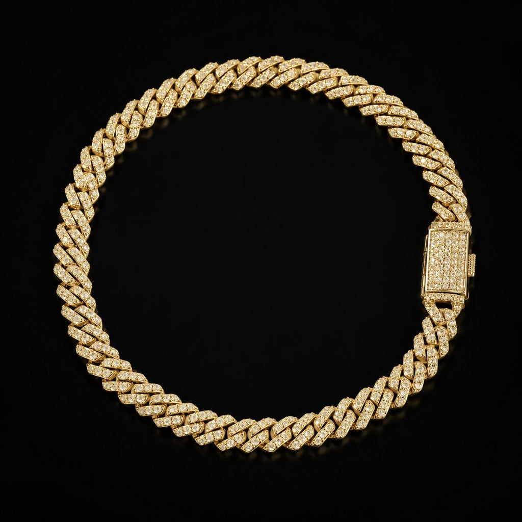 Iced Cuban Link Bracelet 6mm Gold