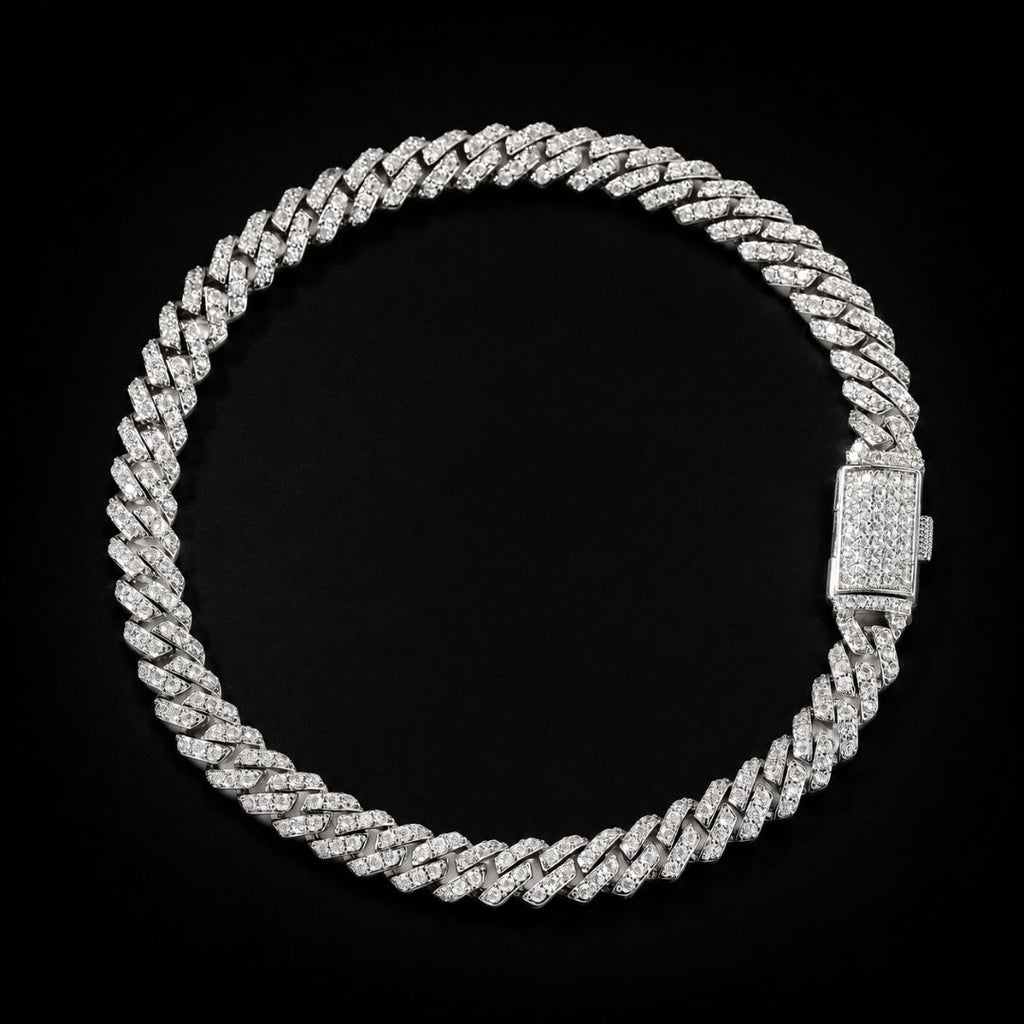 Iced Cuban Link Bracelet 6mm Silver
