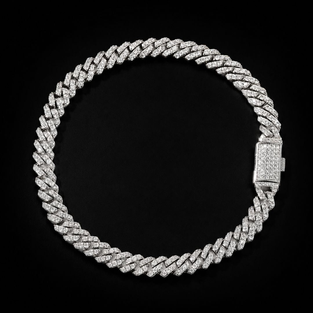 Iced Cuban Link Bracelet 6mm Silver