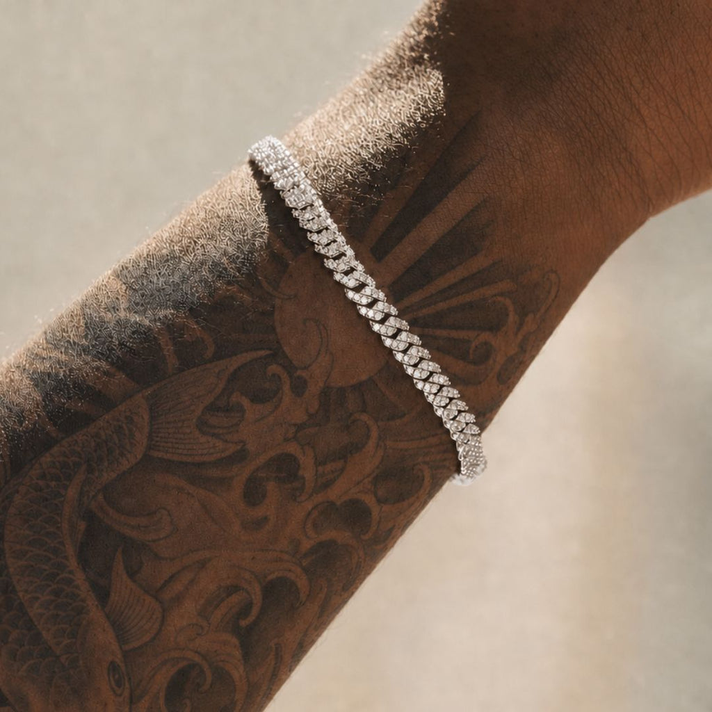 Iced Cuban Link Bracelet 6mm Silver