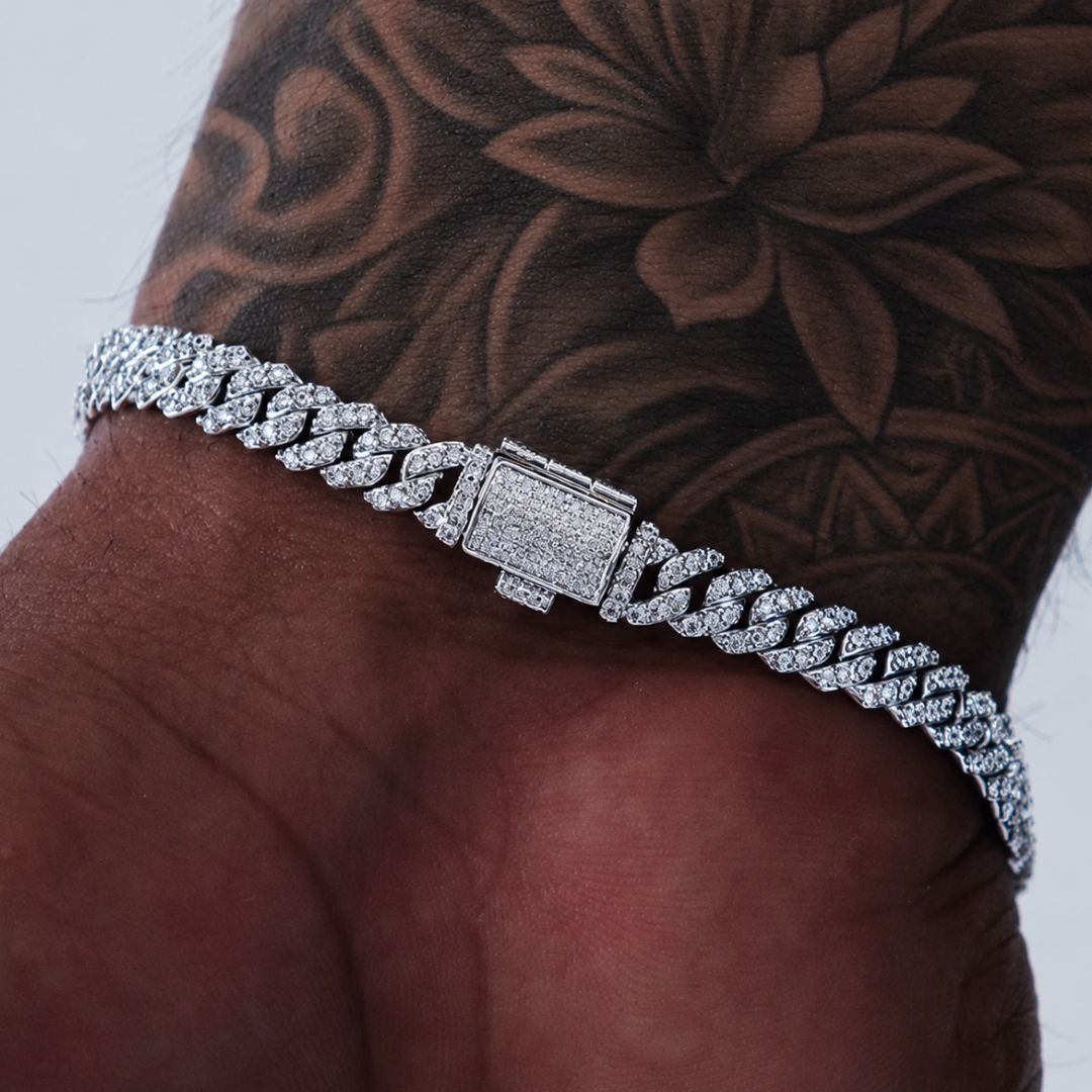Iced Cuban Link Bracelet 6mm Silver