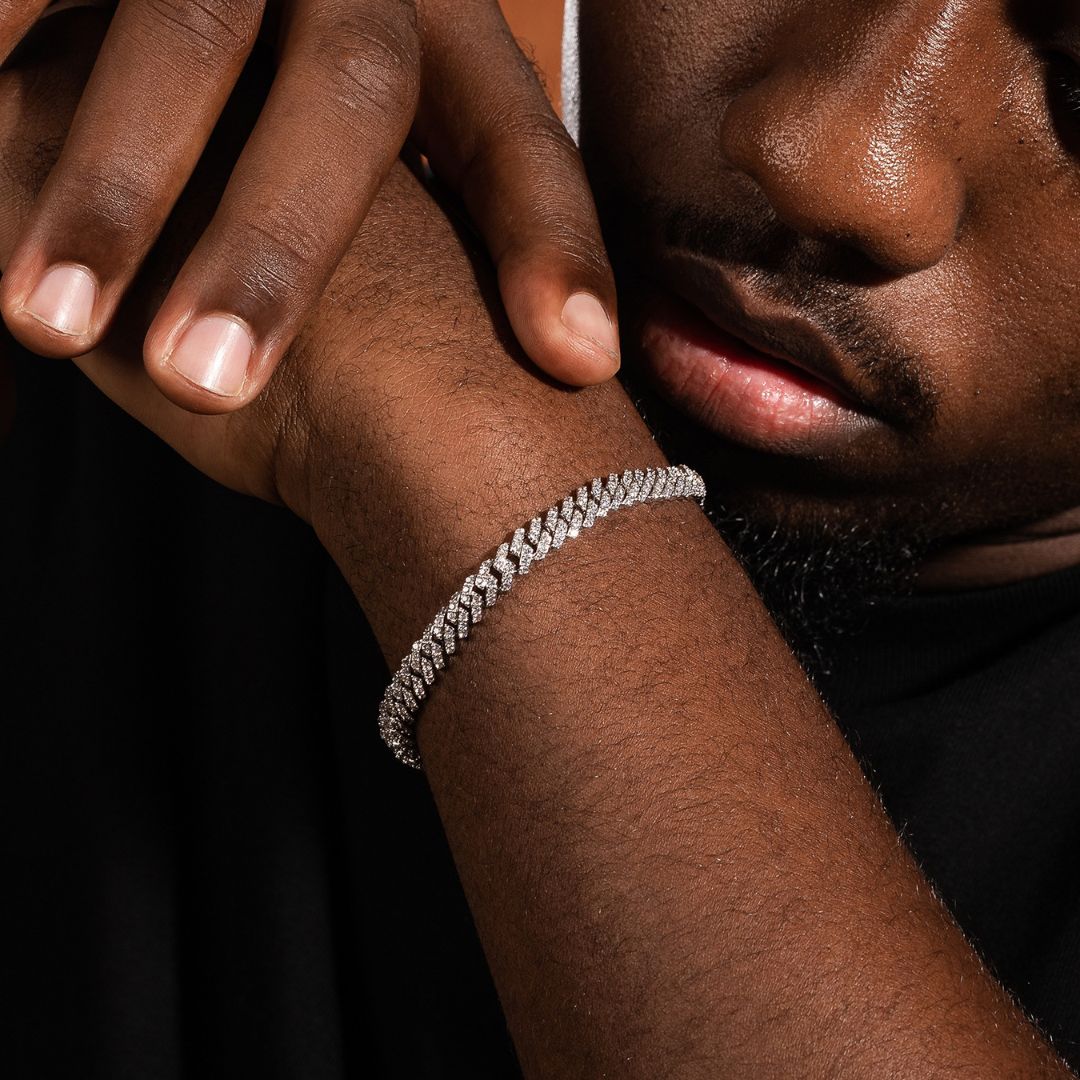 Iced Cuban Link Bracelet 6mm Silver