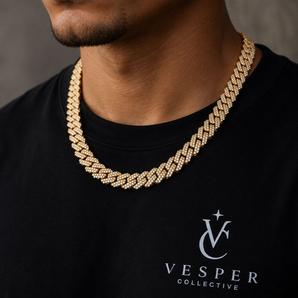 Iced cuban chain 14mm Gold