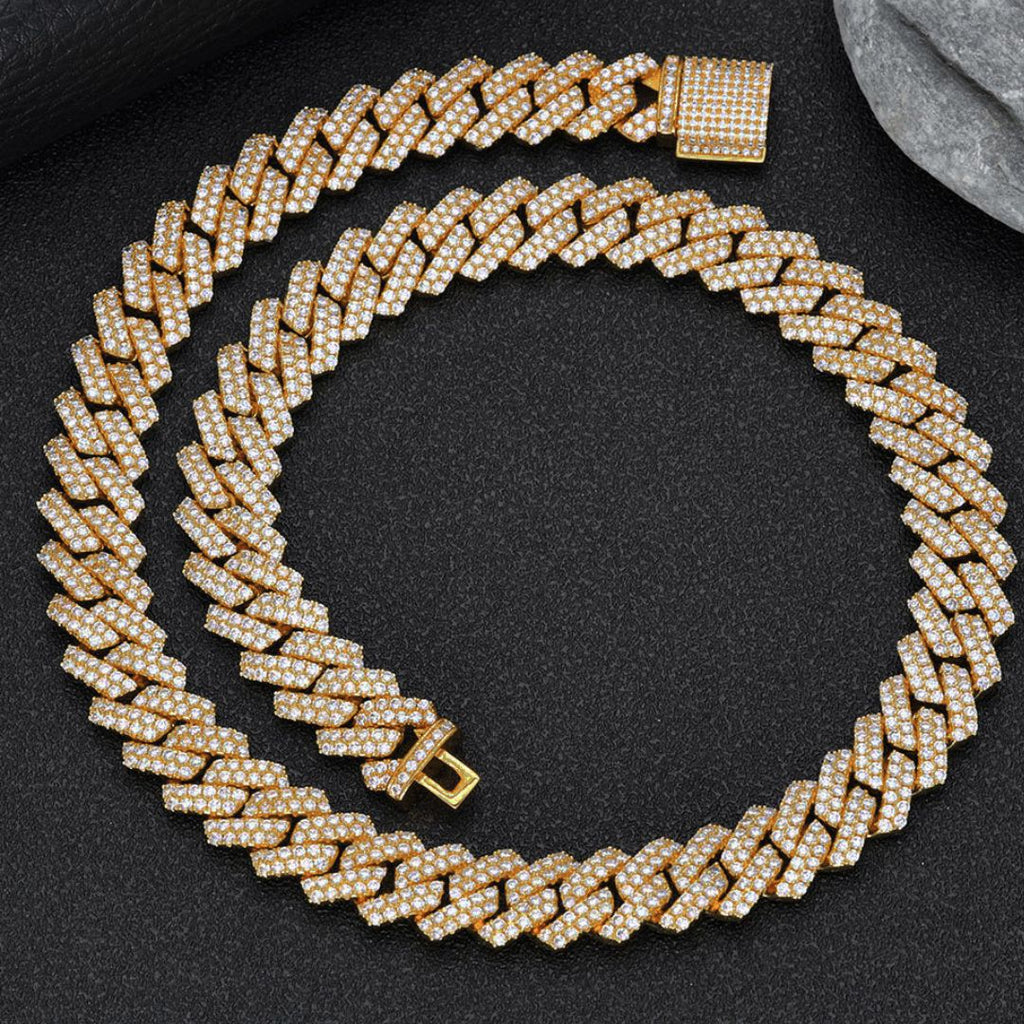 Iced cuban chain 14mm Gold