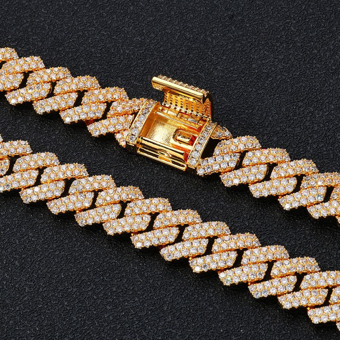 Iced cuban chain 14mm Gold