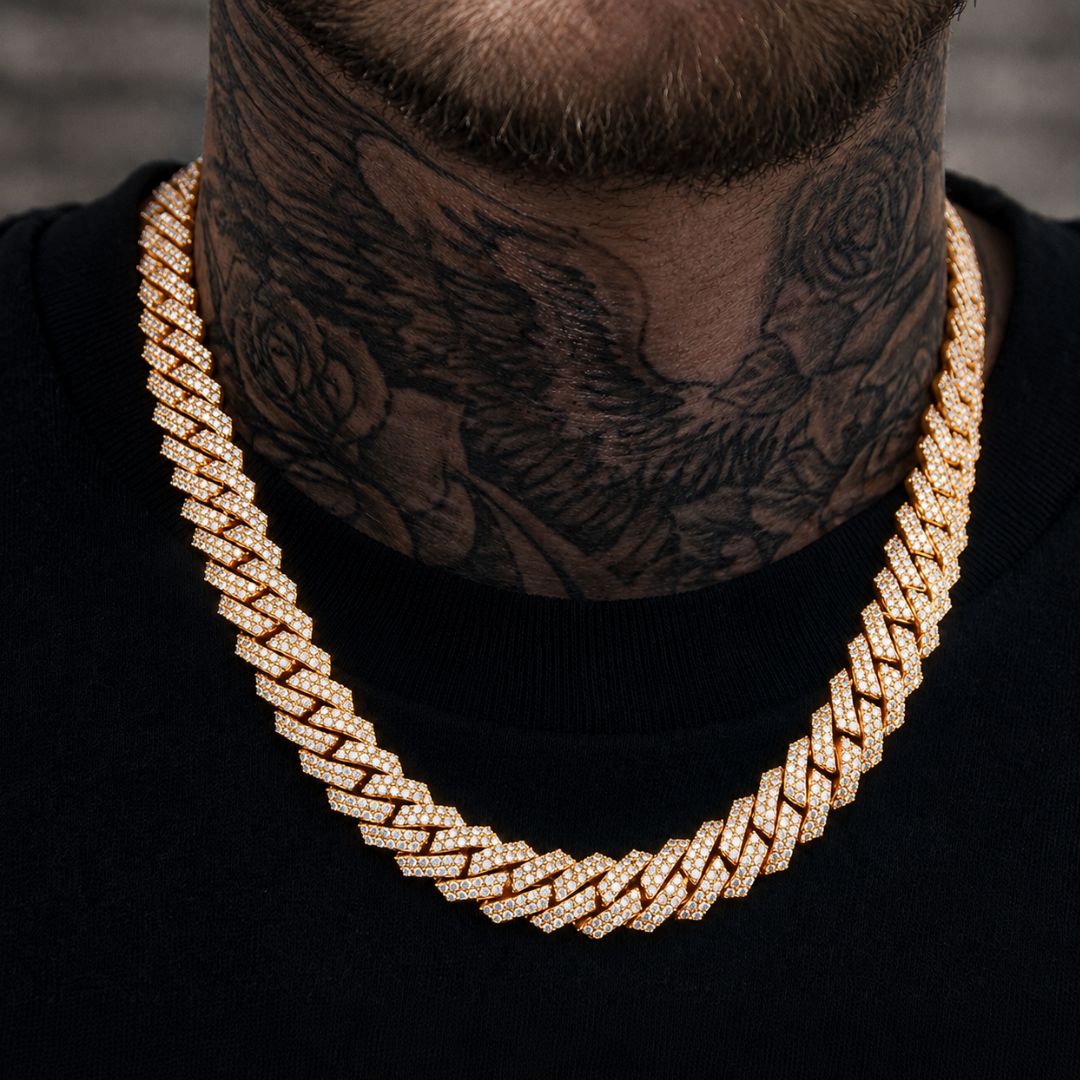 Iced cuban chain 14mm Gold