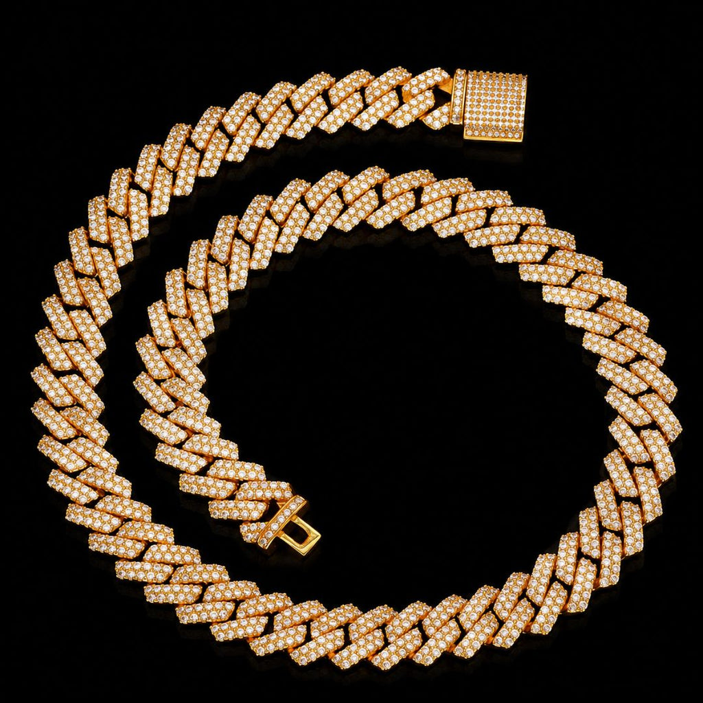 Iced cuban chain 14mm Gold