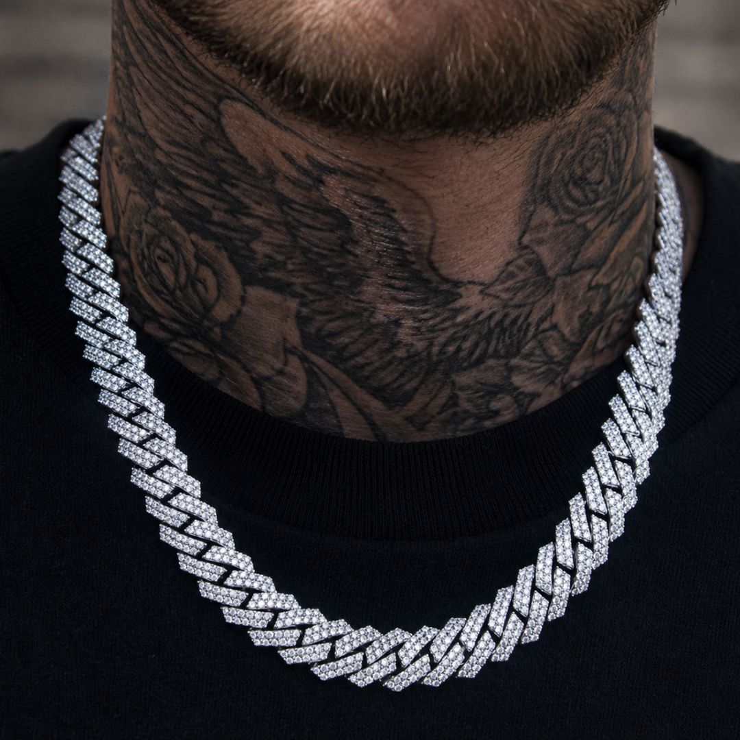 Iced cuban chain 14mm Silver