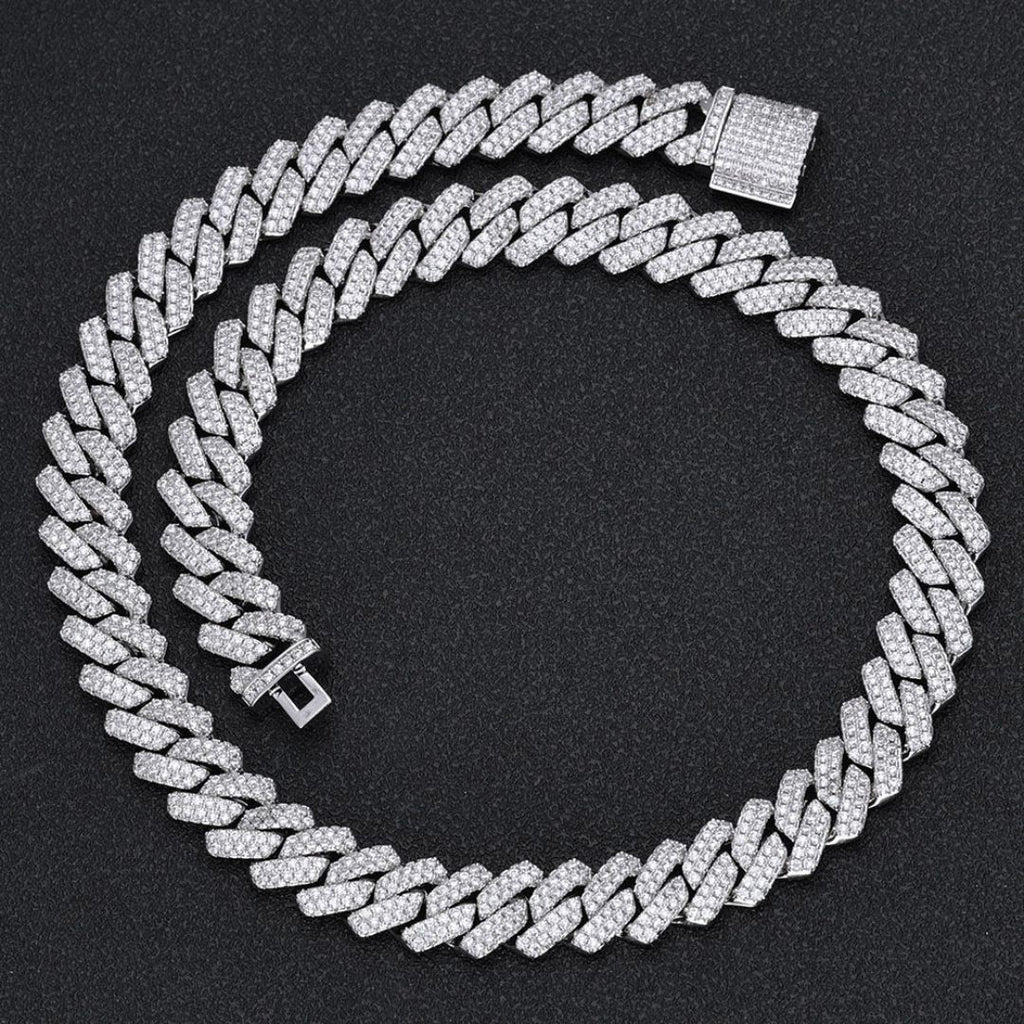 Iced cuban chain 14mm Silver