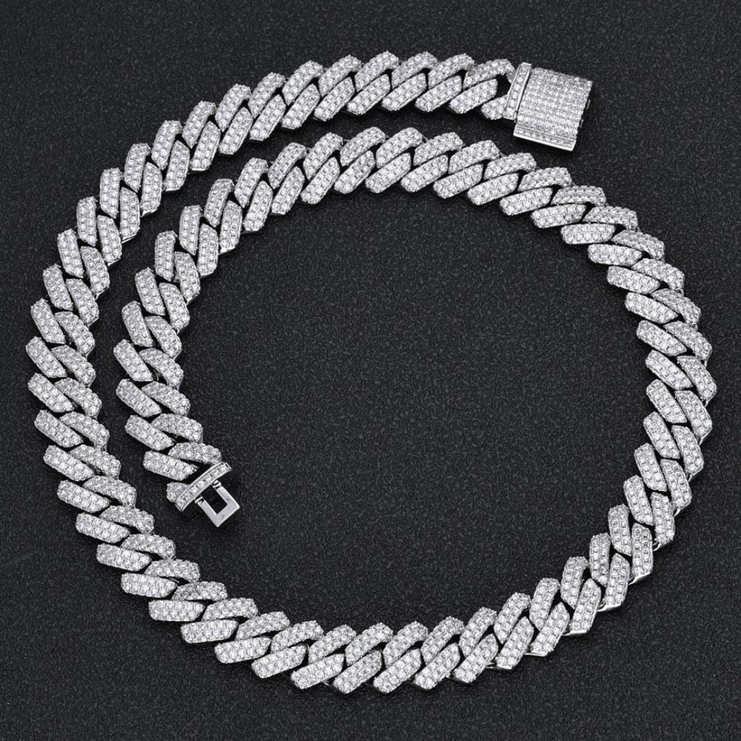 Iced cuban chain 14mm Silver