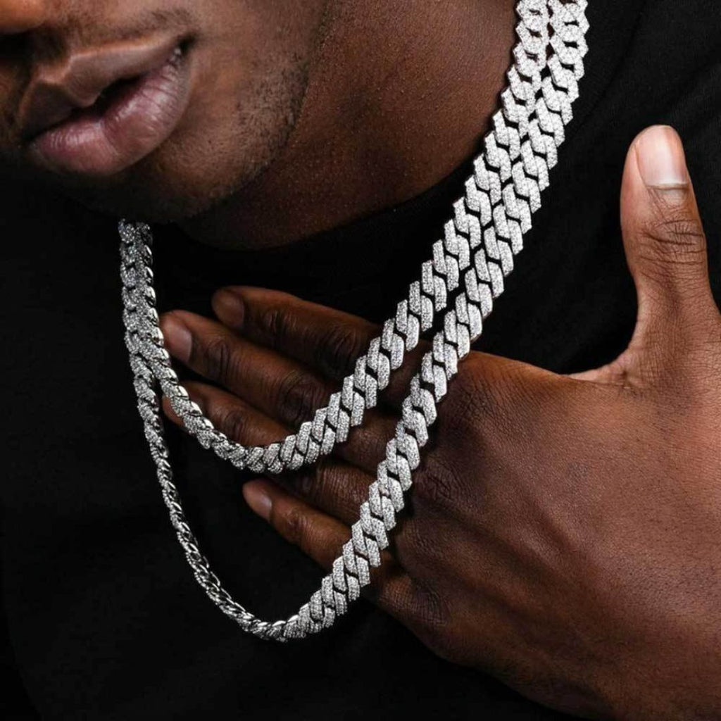 Iced cuban chain 14mm Silver