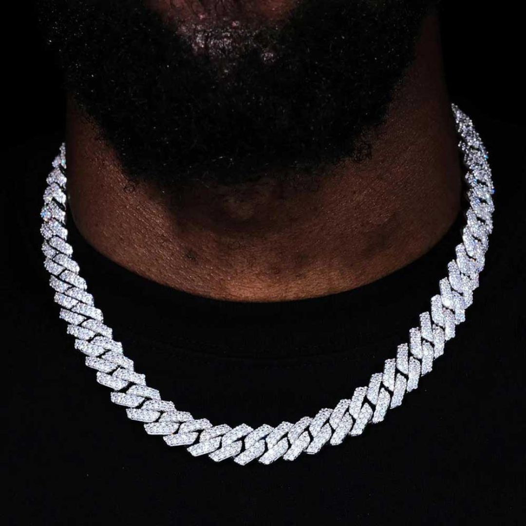 Iced cuban chain 14mm Silver