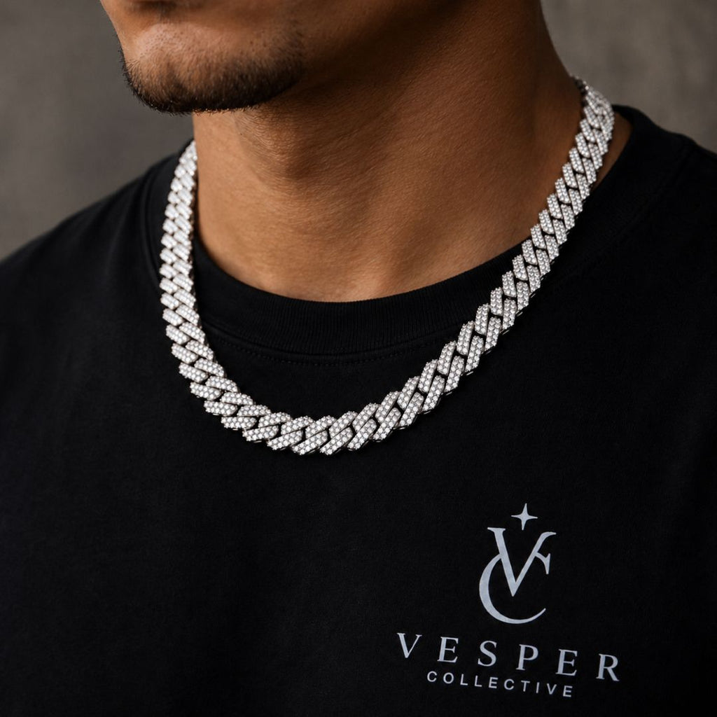 Iced cuban chain 14mm Silver
