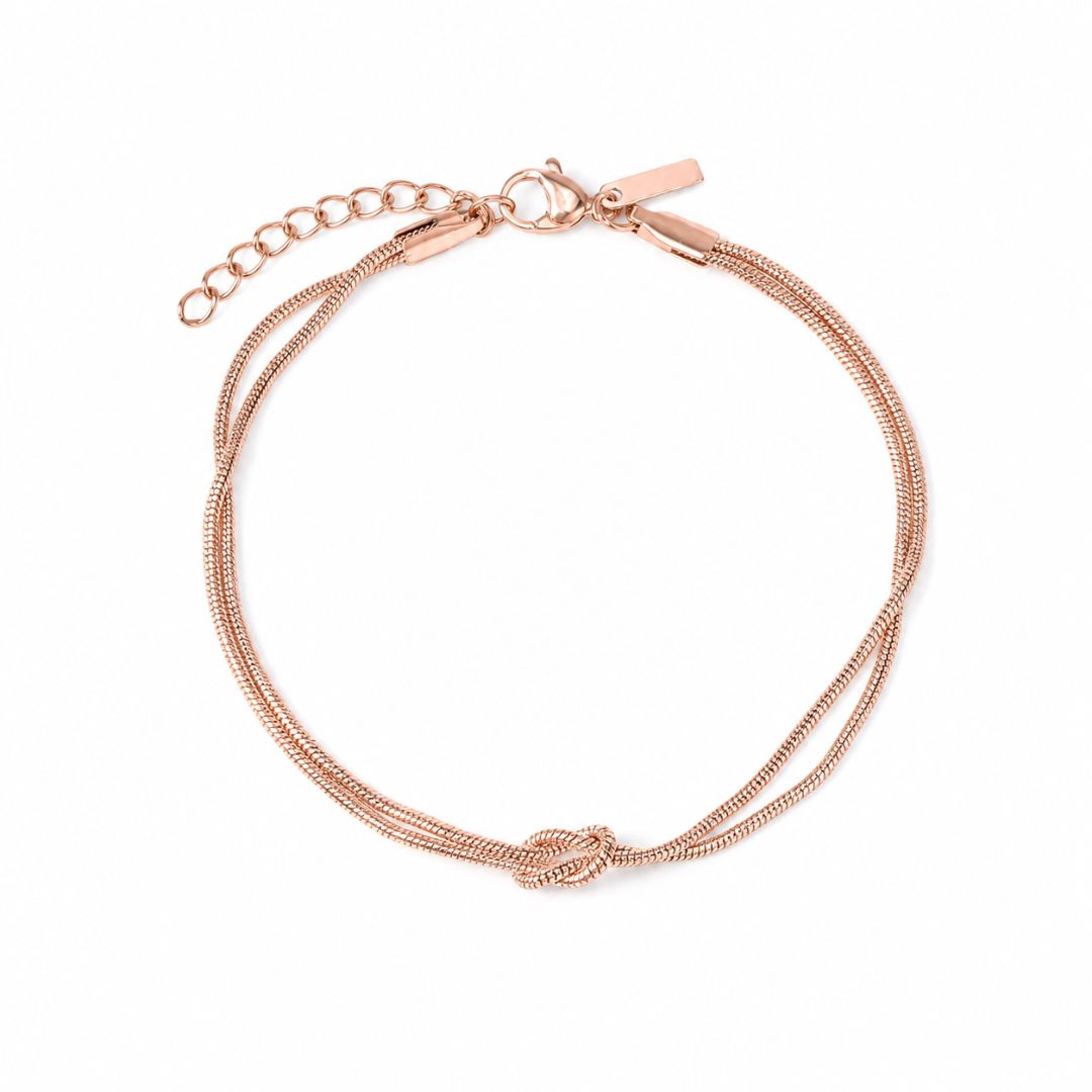 Loop knot bracelet Pink Gold