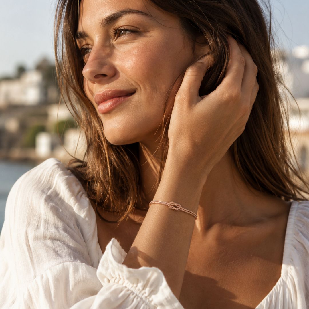 Loop knot bracelet Pink Gold