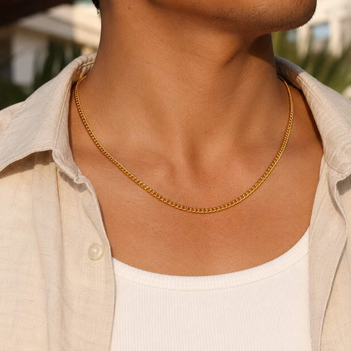 Link Chain Necklace 3mm Gold