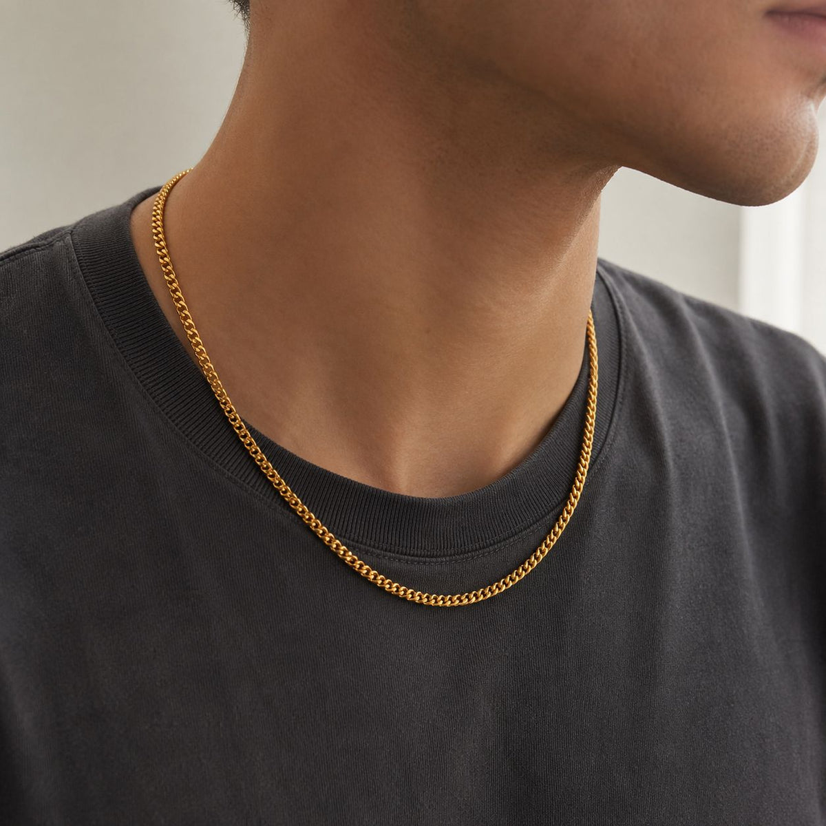 Link Chain Necklace 3mm Gold