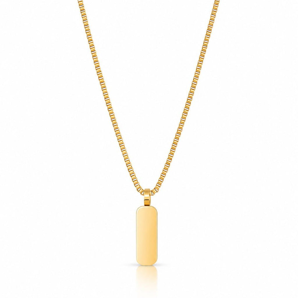 Minimal Bar Pendant Necklace Gold