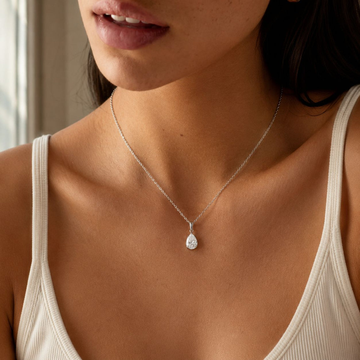 Muse stone necklace Silver