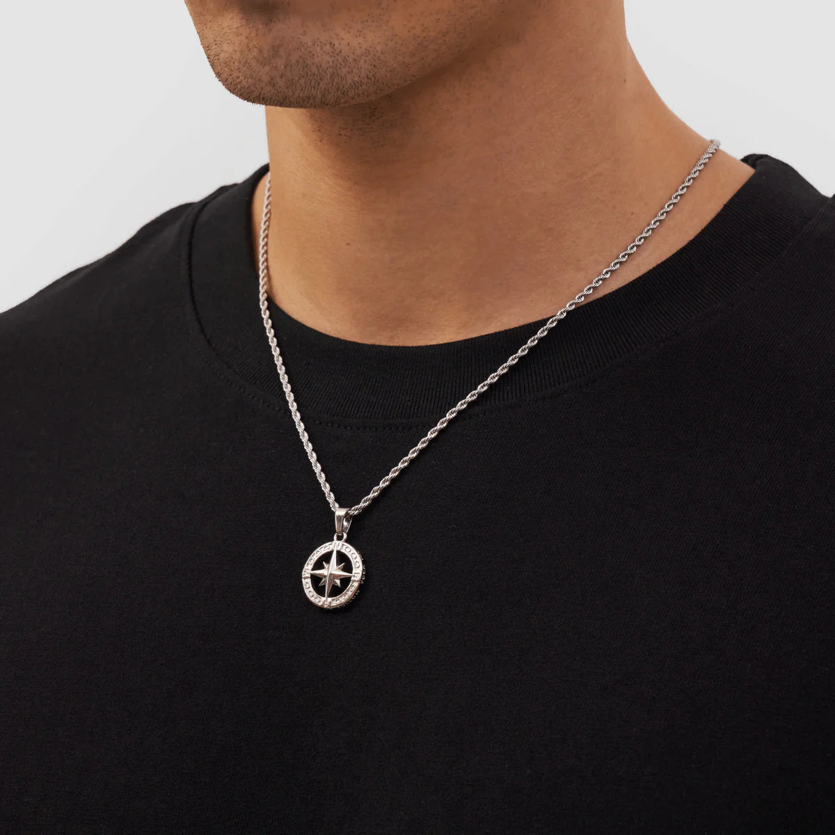 North Star Pendant Necklace Silver