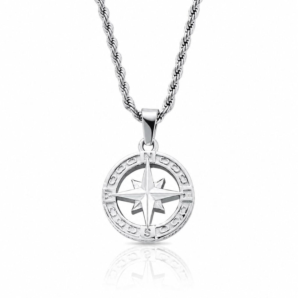 North Star Pendant Necklace Silver