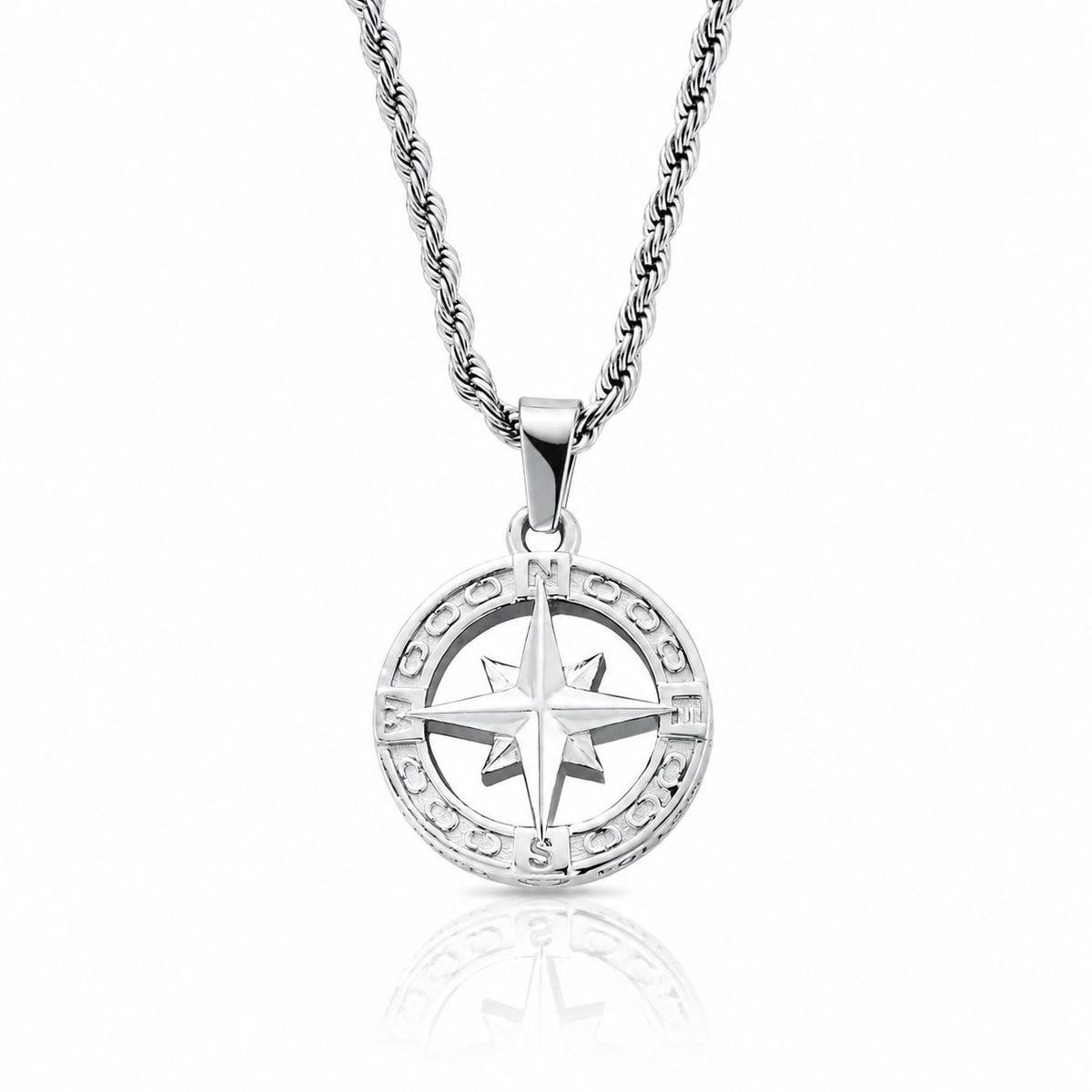 North Star Pendant Necklace Silver
