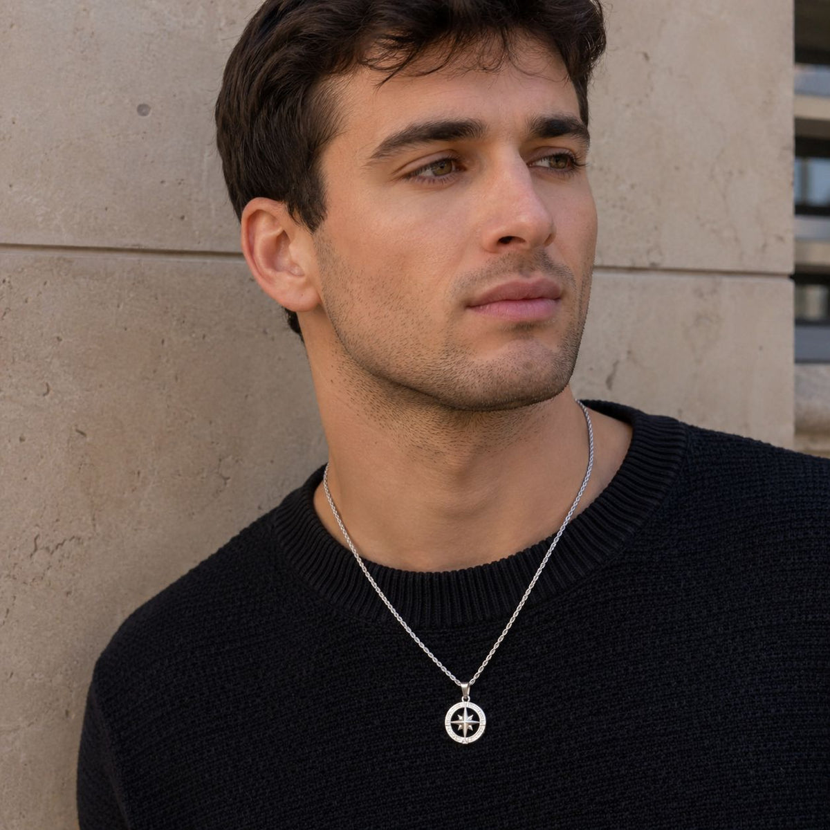 North Star Pendant Necklace Silver