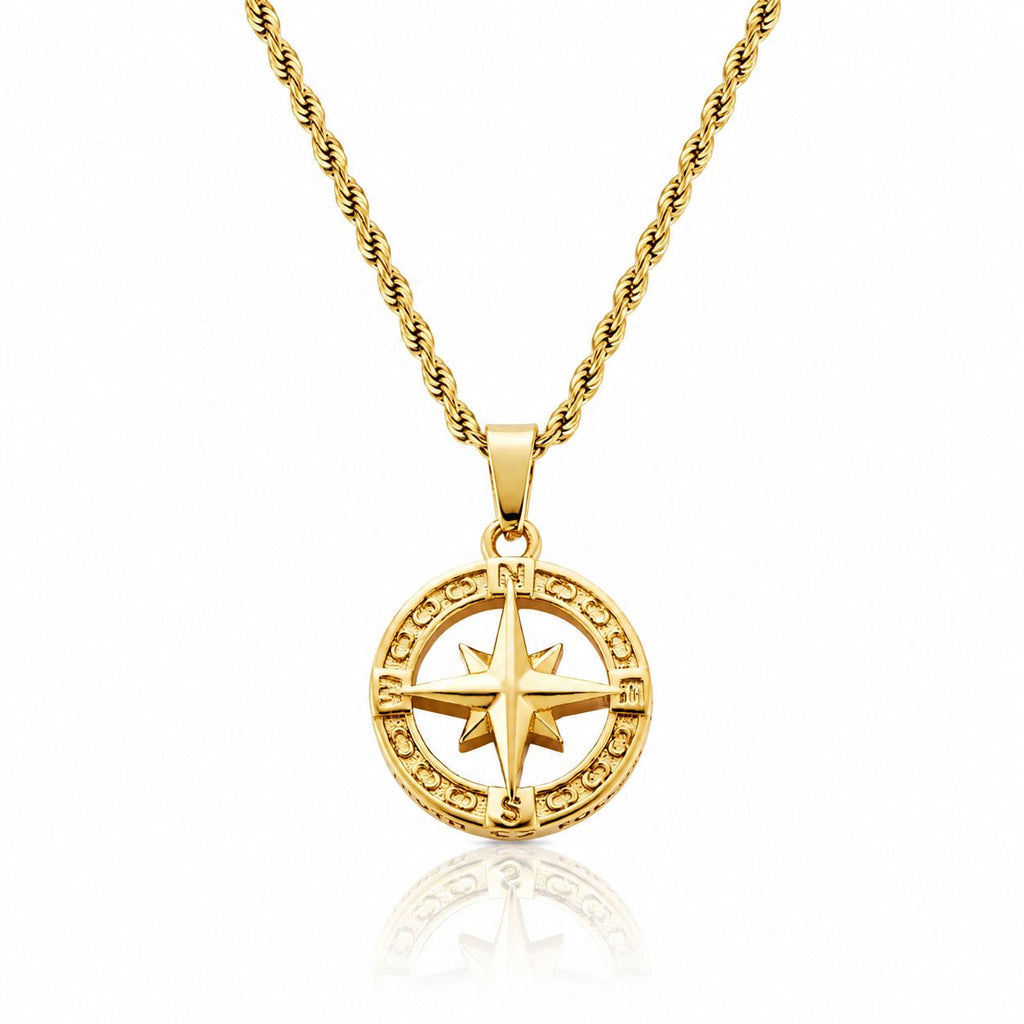 North Star Pendant Necklace Gold