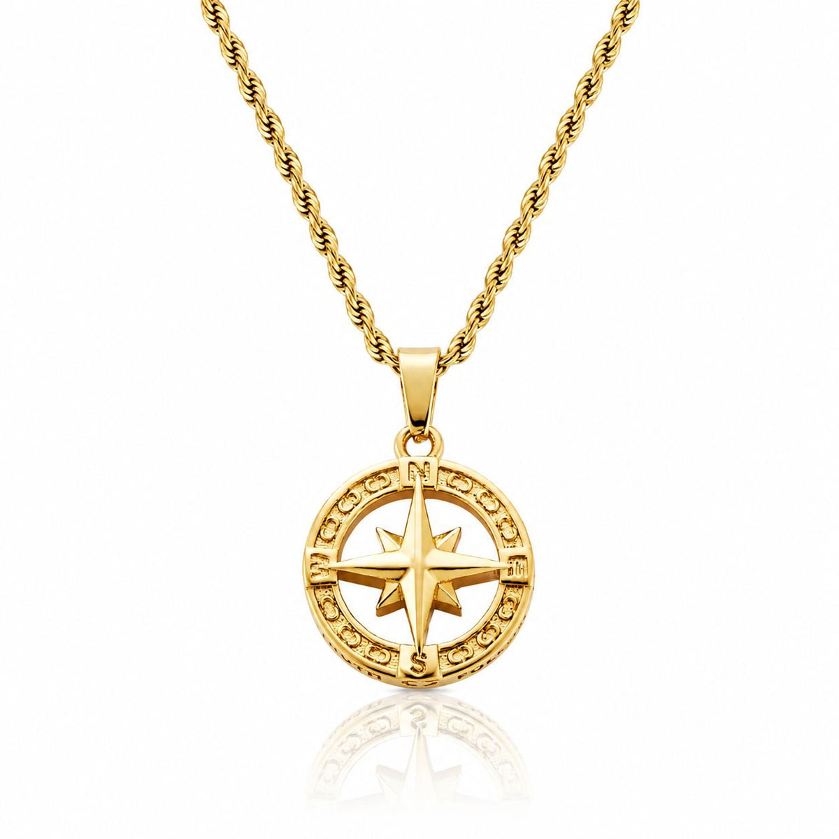 North Star Pendant Necklace Gold