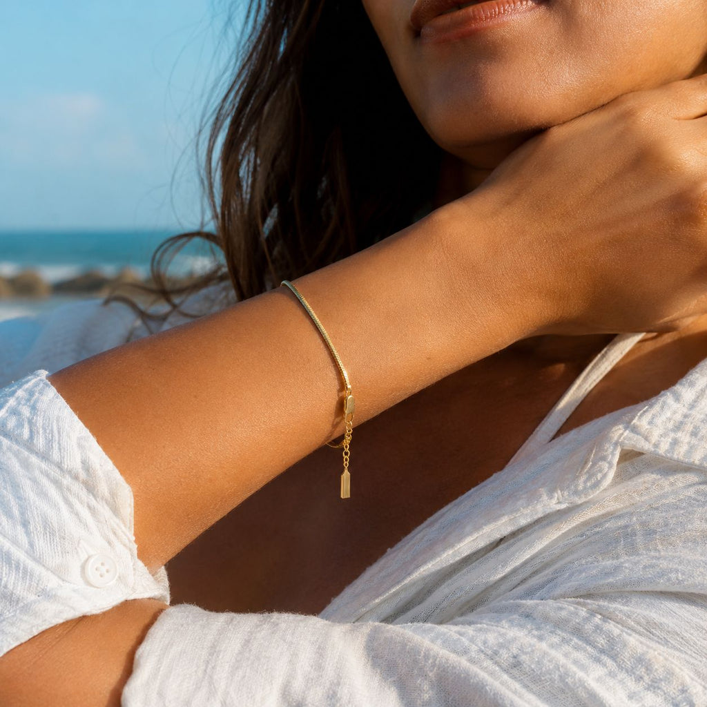 Fine octagon chain bracelet Gold