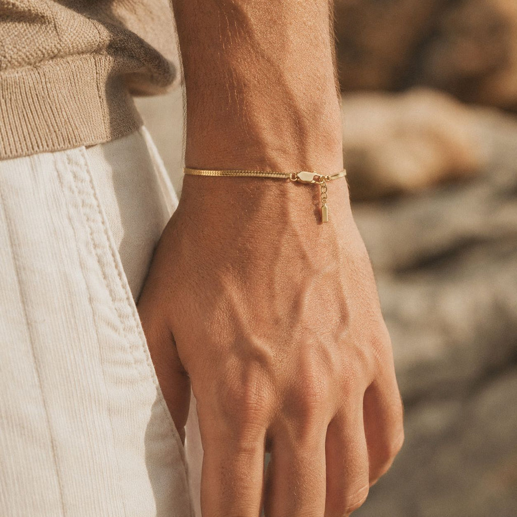 Octagon Chain Bracelet Gold