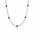 Onyx Clover Tennis Chain Silver